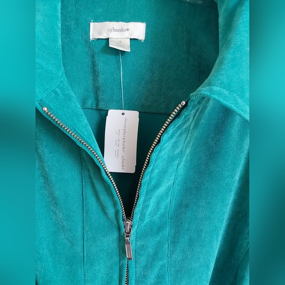 CJ Banks Corduroy Zipper Jacket 1X - Picture 4 of 13